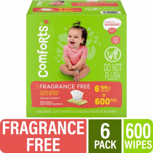 Comforts Fragrance Free Baby Wipes - Fragrance Free