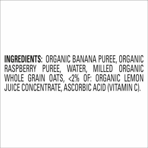 Happy Baby Organics Stage 2 Bananas Raspberries & Oats Organic Baby Food Pouch - Bananas Raspberries & Oats