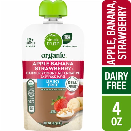 Simple Truth Organic Stage 2 Apple Banana Strawberry Oatmeal Baby Food Pouch - Apple Banana Strawberry Oatmeal