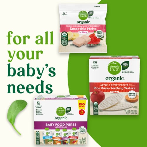 Simple Truth Organic Stage 2 Banana Orange Pineapple Chickpea Baby Food Pouch - Banana Orange Pineapple Chickpea