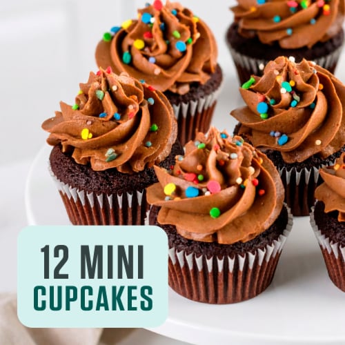 Bakery Fresh Vanilla Mini Cupcakes - Chocolate