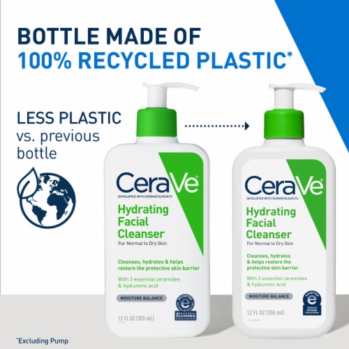 CeraVe Hydrating Facial Cleanser, Daily Face Wash For Dry Skin, Fragrance-Free - 12 fl oz