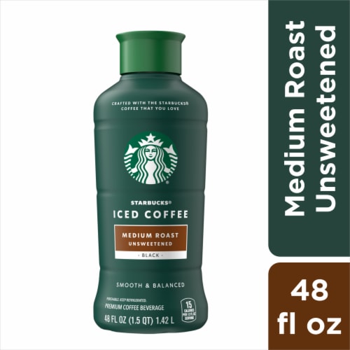Starbucks Unsweetened Black Medium Roast Iced Coffee - Starbucks Unsweetened Black Medium Roast Iced Coffee