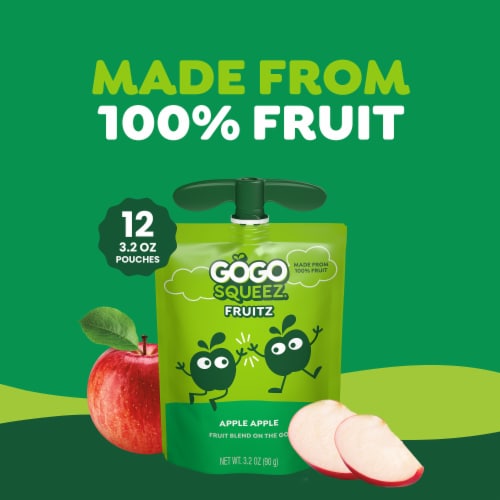 GoGo squeeZ No Sugar Added Apple Applesauce and Fruit Puree - GoGo squeeZ No Sugar Added Apple Applesauce and Fruit Puree