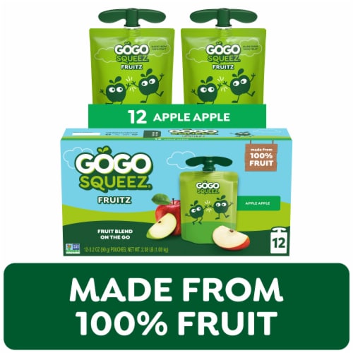 GoGo squeeZ No Sugar Added Apple Applesauce and Fruit Puree - GoGo squeeZ No Sugar Added Apple Applesauce and Fruit Puree