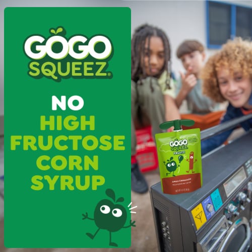 GoGo squeeZ No Sugar Added Apple Cinnamon Applesauce & Fruit Puree Pouches - GoGo squeeZ No Sugar Added Apple Cinnamon Applesauce & Fruit Puree Pouches