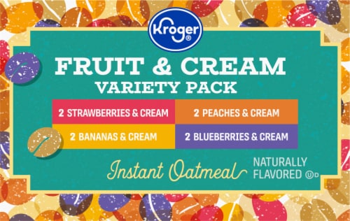 Kroger® Naturally Flavored Maple and Brown Sugar Instant Oatmeal - Fruit & Cream - Variety Pack