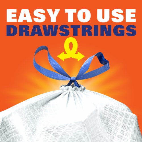 Hefty® Ultra Strong™ Lavender & Sweet Vanilla 13-Gallon Tall Kitchen Drawstring Trash Bags - Hefty® Ultra Strong™ Lavender & Sweet Vanilla 13-Gallon Tall Kitchen Drawstring Trash Bags