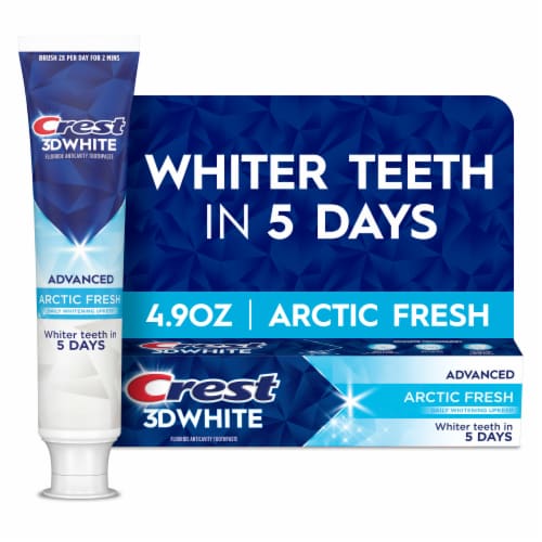 Crest 3DWhite Advanced Teeth Whitening Toothpaste, Arctic Fresh, 3.3 oz, Pack of 3 - Arctic Fresh / 4.9 oz