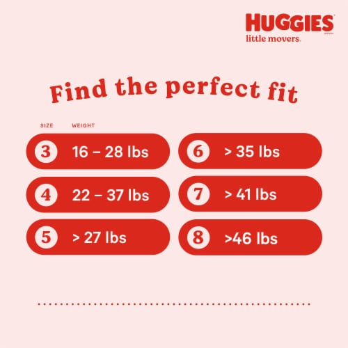Huggies Little Movers Size 4 Baby Diapers (22-37 lbs) - Size 4 / 66 count