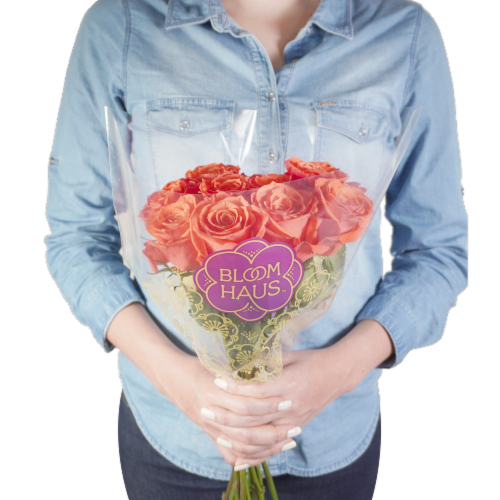 Bloom Haus Dozen Rose Orange - Orange
