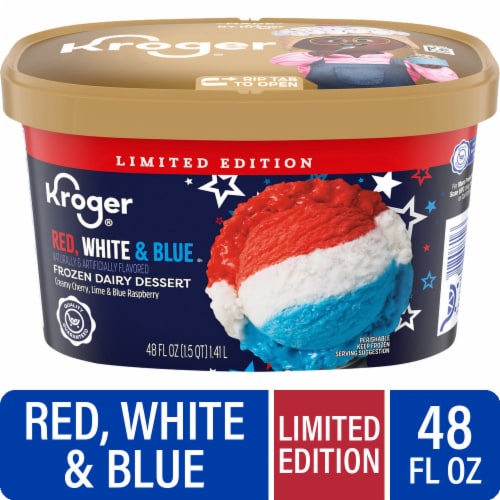 Kroger® Limited Edition Red White and Blue Frozen Dairy Dessert Tub - Kroger® Limited Edition Red White and Blue Frozen Dairy Dessert Tub