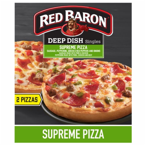 Red Baron Supreme Deep Dish Personal Frozen Pizza - Red Baron Supreme Deep Dish Personal Frozen Pizza