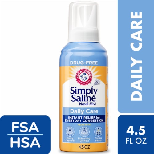 Arm & Hammer Simply Saline Daily Care Instant Relief Nasal Mist for Everyday Congestion - Daily Care