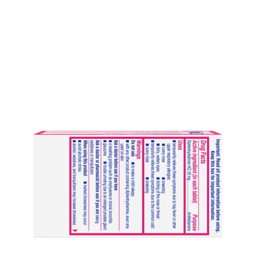Benadryl Ultratabs Allergy & Cold Relief Tablets Diphenhydramine HCl - 100 ct