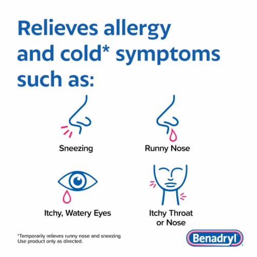 Benadryl Ultratabs Allergy & Cold Relief Tablets Diphenhydramine HCl - 48 ct