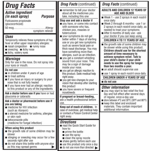 Kroger® Allergy Relief Non-Drowsy Nasal Spray Fluticasone Propionate - 0.62 fl oz