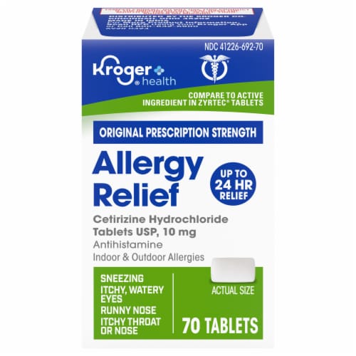 Kroger® Allergy Tablets Cetirizine HCl - 70 ct