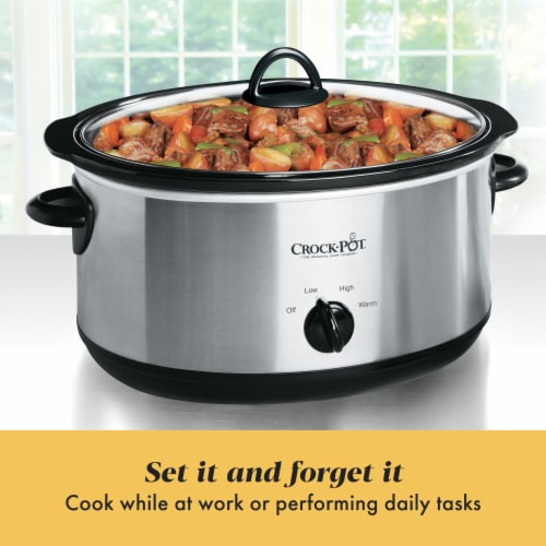 Crock-Pot® 7-Quart Manual Slow Cooker, Stainless Steel - Crock-Pot® 7-Quart Manual Slow Cooker, Stainless Steel