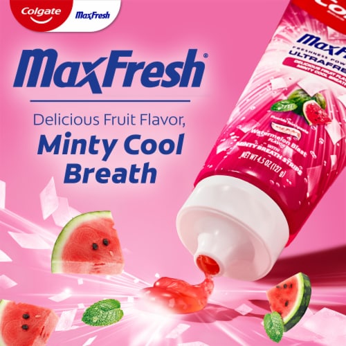 Colgate Max Fresh Anti-Cavity Fluoride Toothpaste in Watermelon Blast with Mint - Colgate Max Fresh Anti-Cavity Fluoride Toothpaste in Watermelon Blast with Mint