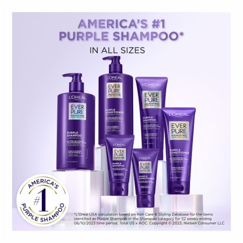 L'Oreal Paris Elvive Sulfate Free Glossing Purple Shampoo - L'Oreal Paris Elvive Sulfate Free Glossing Purple Shampoo