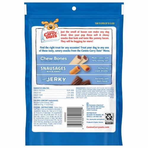 Canine Carry Outs Beef Flavor Dog Treats - Bacon
