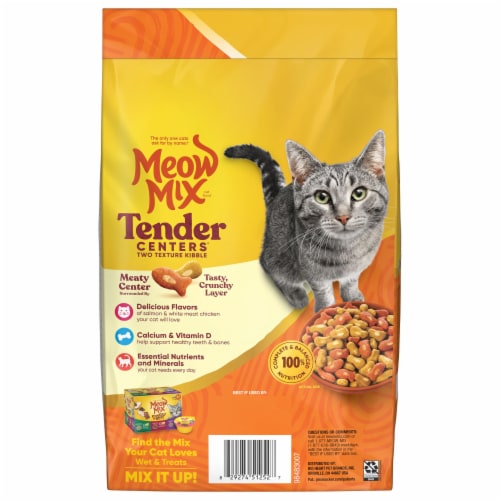 Meow Mix Tender Centers with Salmon & White Meat Chicken Flavors, Dry Cat Food, 3 lb. Bag - Meow Mix Tender Centers with Salmon & White Meat Chicken Flavors, Dry Cat Food, 3 lb. Bag
