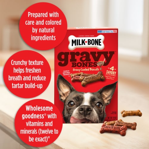 Milk-Bone GravyBones Dog Biscuits, Gravy Coated Small Dog Treats, 19 Oz. Box - Milk-Bone GravyBones Dog Biscuits, Gravy Coated Small Dog Treats, 19 Oz. Box