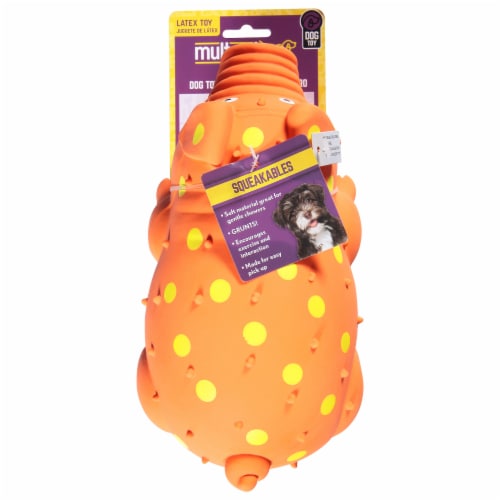 Multipet Latex Polka Dot Pig Dog Toy - Assorted - Multipet Latex Polka Dot Pig Dog Toy - Assorted