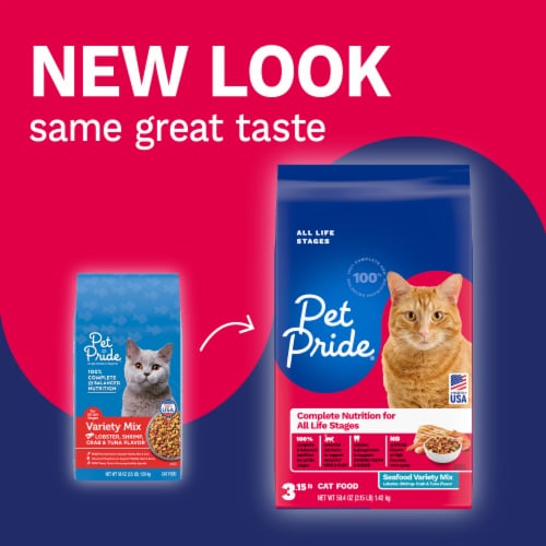 Pet Pride® Complete Nutrition All Life Stages Dry Cat Food Seafood Variety Mix - 3.15 pounds