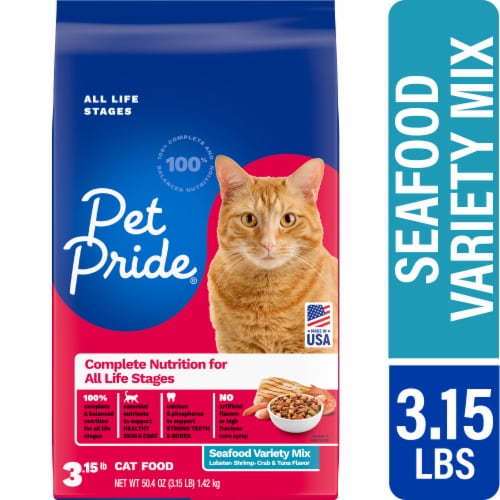 Pet Pride® Complete Nutrition All Life Stages Dry Cat Food Seafood Variety Mix - 3.15 pounds