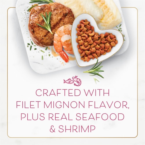 Purina Fancy Feast Adult Dry Cat Food Filet Mignon Flavor Real Seafood & Shrimp - Purina Fancy Feast Adult Dry Cat Food Filet Mignon Flavor Real Seafood & Shrimp
