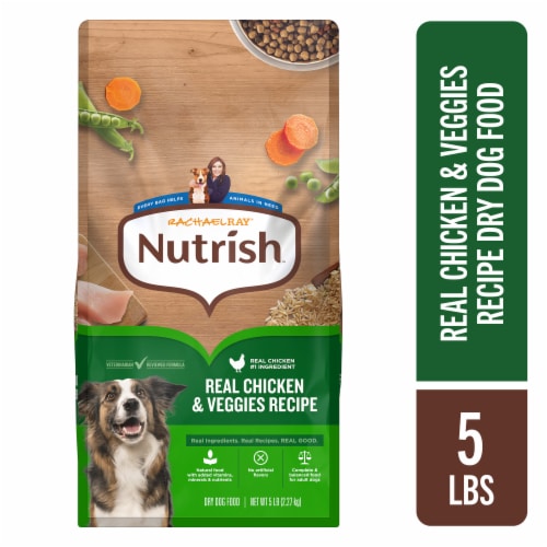 Rachael Ray Nutrish Adult Dry Dog Food Real Chicken & Veggies Recipe, 5 lb. - Rachael Ray Nutrish Adult Dry Dog Food Real Chicken & Veggies Recipe, 5 lb.